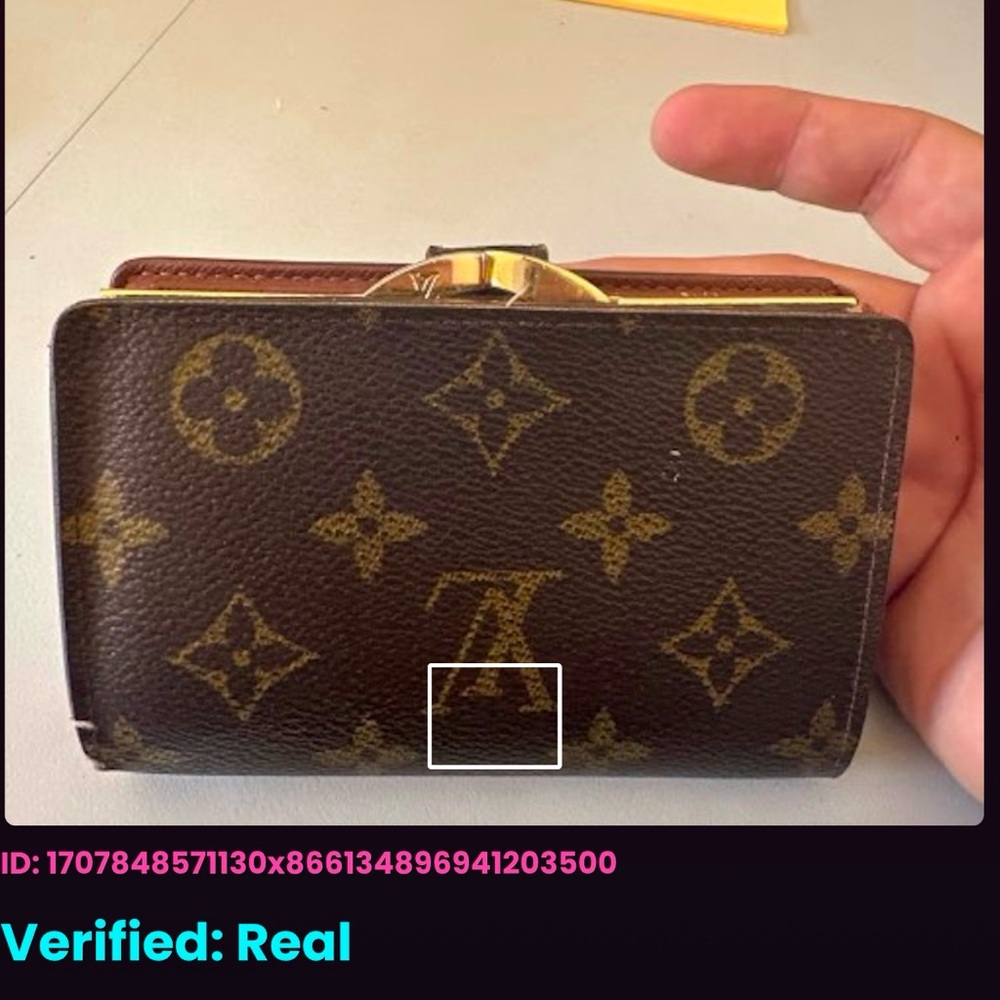 Authentic Louis Vuitton Kiss-Lock Wallet 
With Certificate